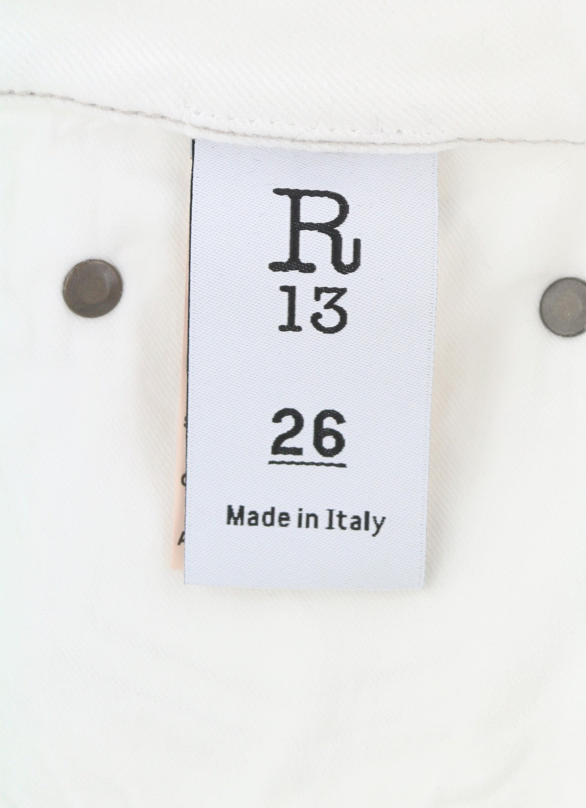 R13 Kick Fit Women Jeans 26 Bale White Flared Cropped Ankle Length Light RRP€499