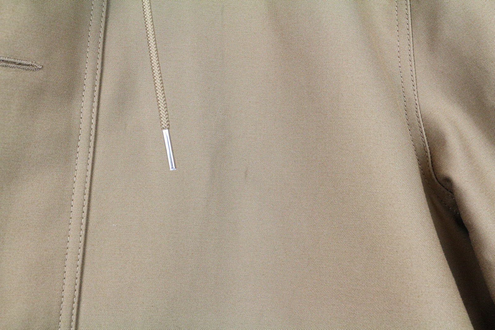 SANDRO vyriška striukė 2XL šviesiai ruda parka su gobtuvu, klasikinė, su užtrauktuku, gryna medvilne 