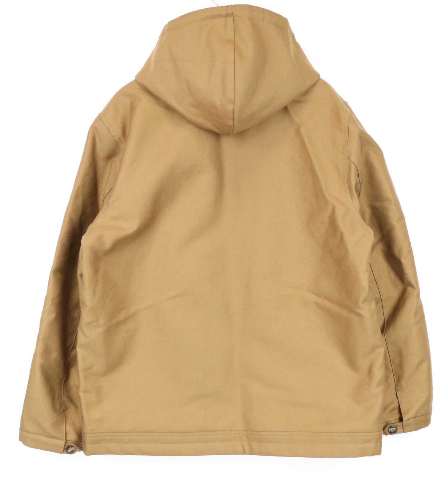 SANDRO vyriška striukė 2XL šviesiai ruda parka su gobtuvu, klasikinė, su užtrauktuku, gryna medvilne 