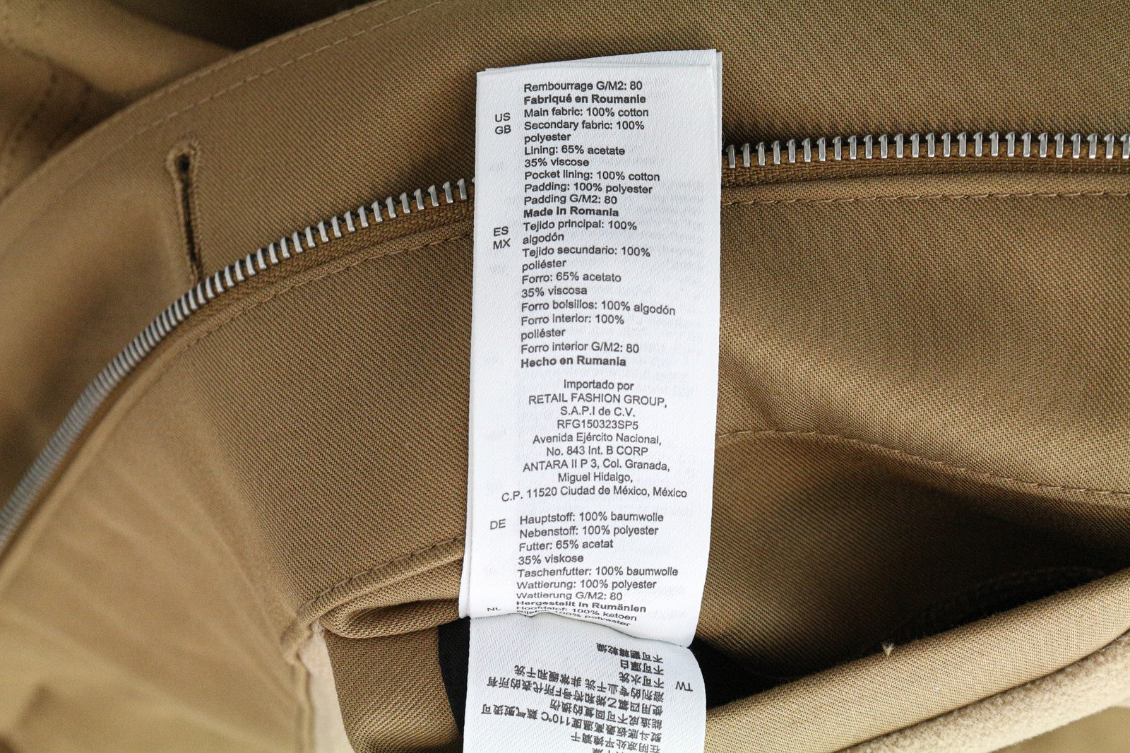 SANDRO vyriška striukė 2XL šviesiai ruda parka su gobtuvu, klasikinė, su užtrauktuku, gryna medvilne 