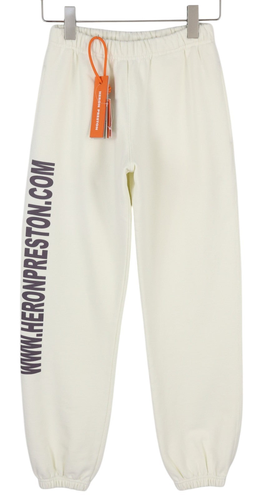 HERON PRESTON Nekilnojamojo turto moteriškos kelnės XS dydžio baltos sportinės kelnės su logotipu priekyje RRP 399 € 