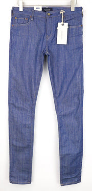 SCOTCH &amp; SODA vyriški skim džinsai W31/L36 vidutinio mėlynumo, aptempti, tamprūs medvilnės mišinio džinsai 