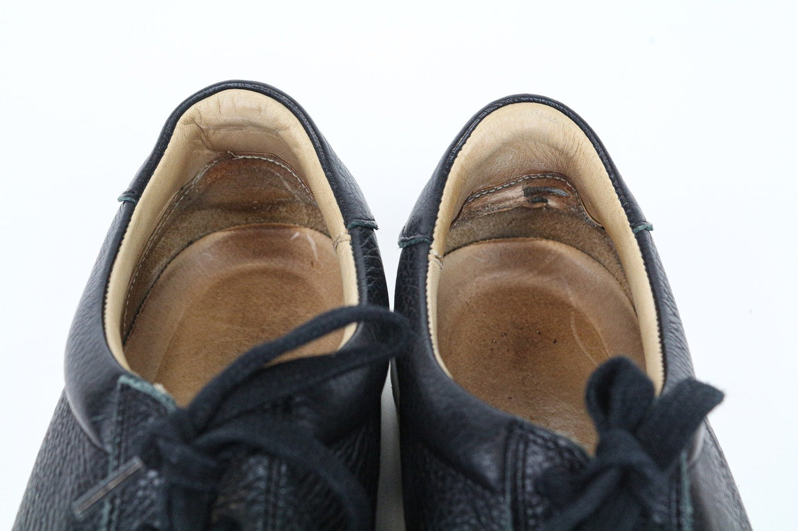 SUITSUPPLY vyriški sportbačiai, juodi, grūdėta oda, suvarstomi laisvalaikio bateliai, EU42 