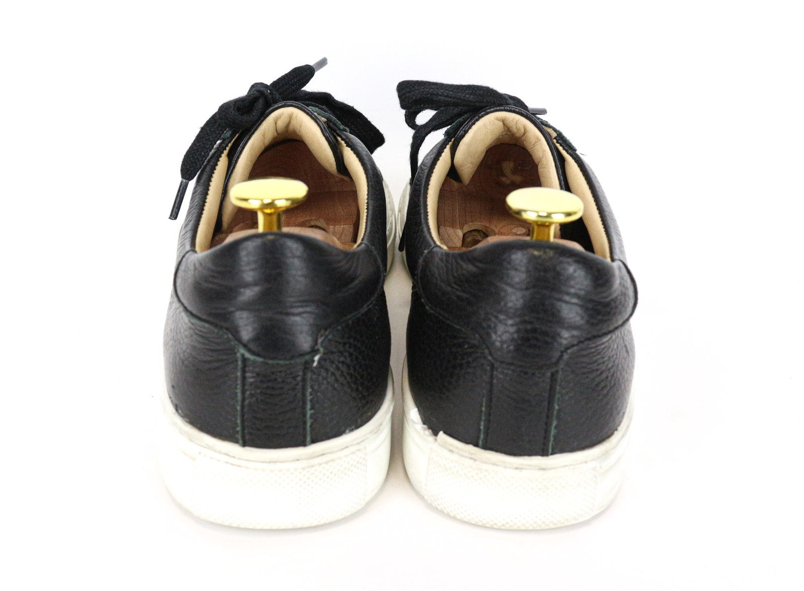 SUITSUPPLY vyriški sportbačiai, juodi, grūdėta oda, suvarstomi laisvalaikio bateliai, EU42 