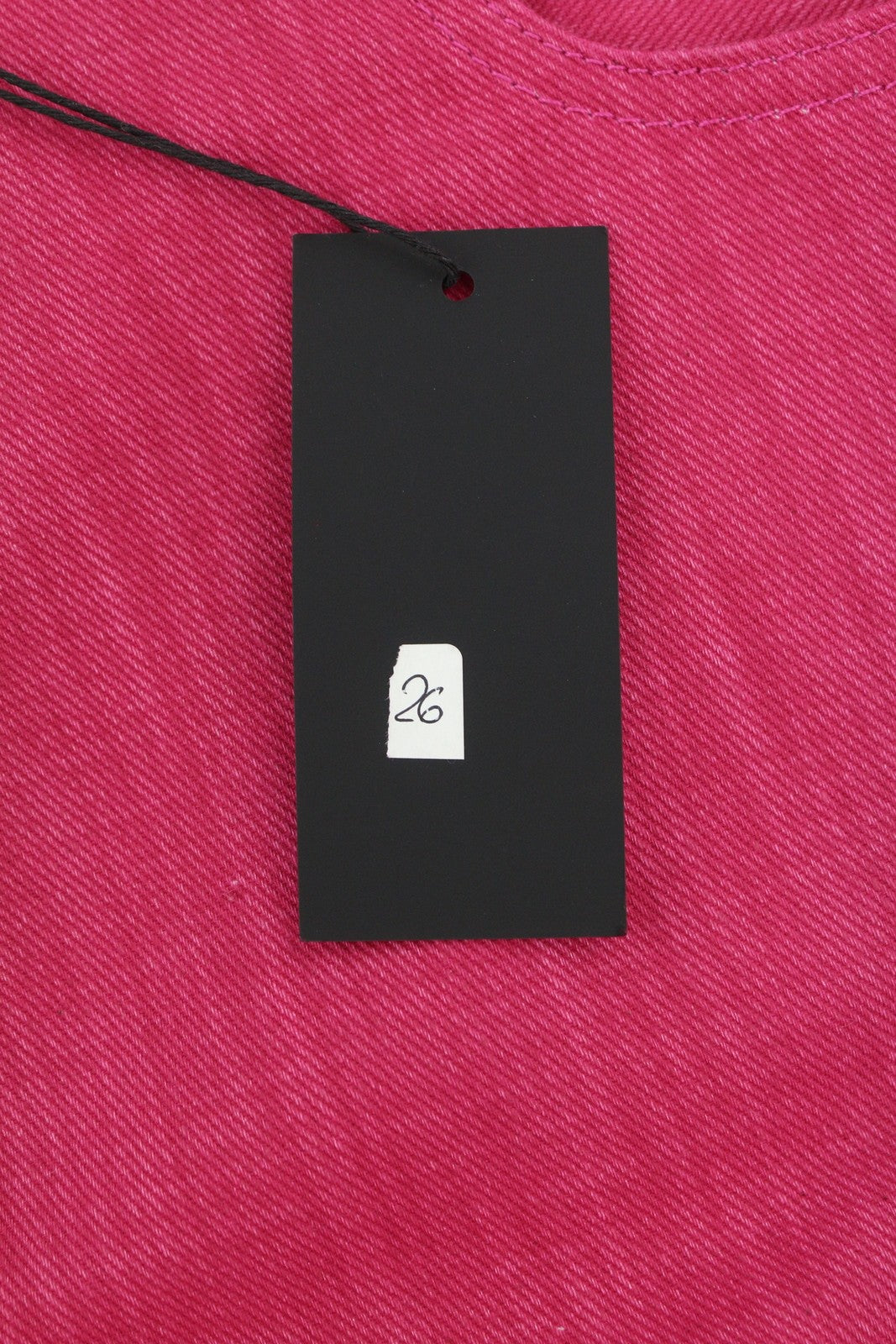 R13 Damon klostuoti moteriški džinsai 26 ryškiai rožiniai plačios kojos su užtrauktuku ir penkiomis kišenėmis 