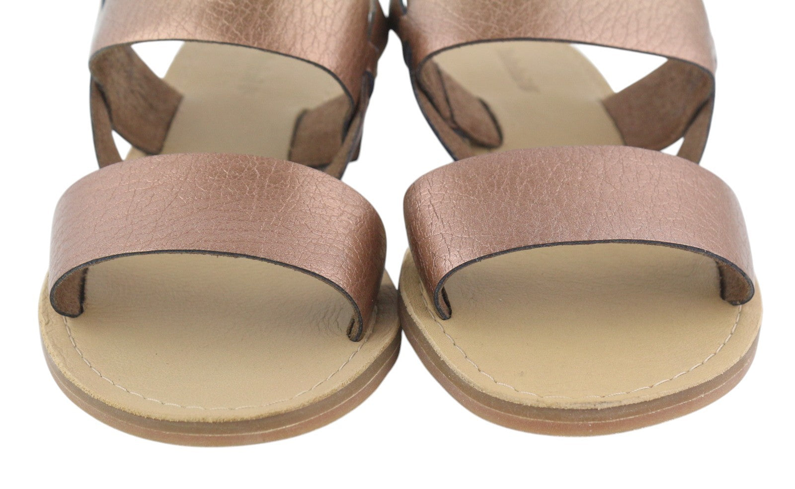 TIMBERLAND A1A8Y Women Sandals EU38/38.5 Brown Leather Flats Buckle Closure