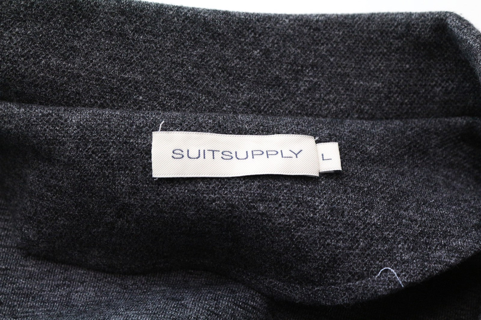 SUITSUPPLY vyriška striukė L, pilka, plona, ​​dvieilė, medvilninio mišinio, melanžo spalvos, be pamušalo 