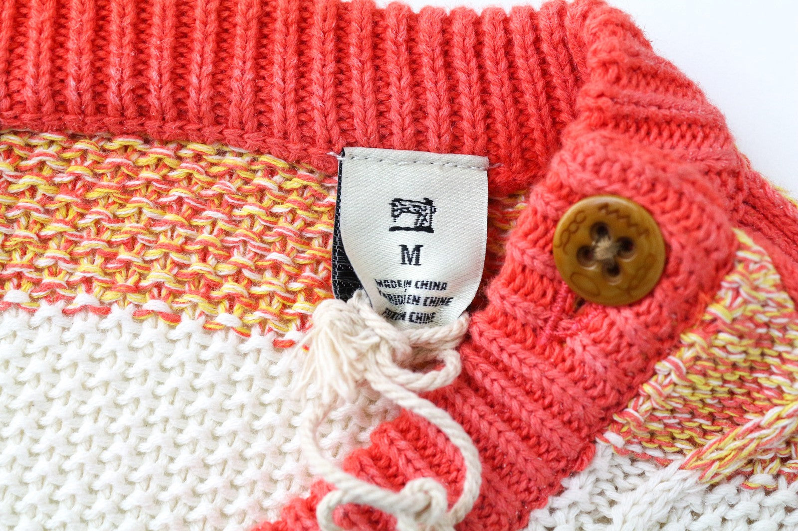 SCOTCH &amp; SODA Ams Couture vyriškas megztinis M oranžinis medvilninis dryžuotas megztinis 