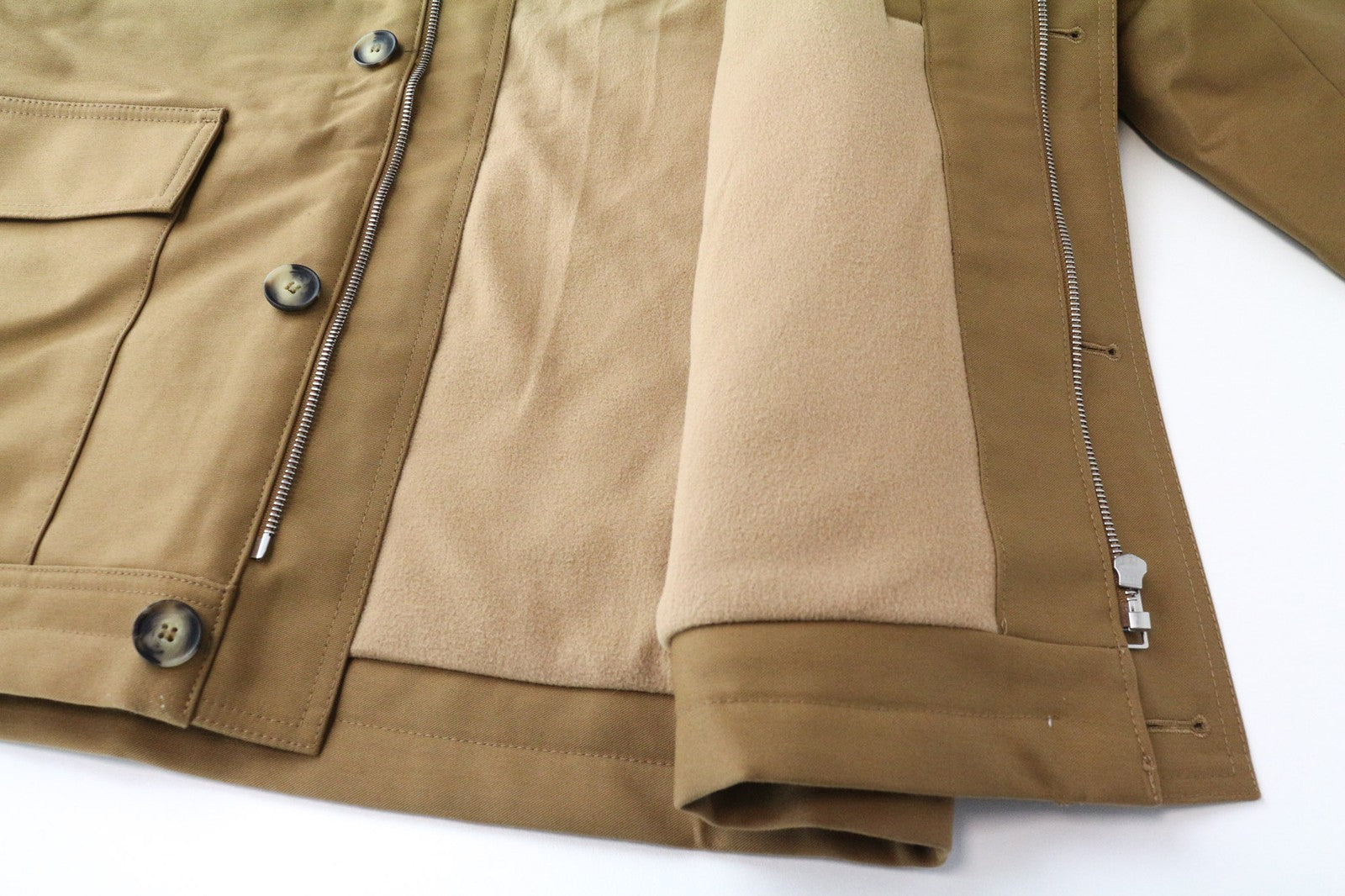 SANDRO vyriška striukė XS, tamsiai ruda, parka, gobtuvas, sagomis su pamušalu, medvilninis paltas 