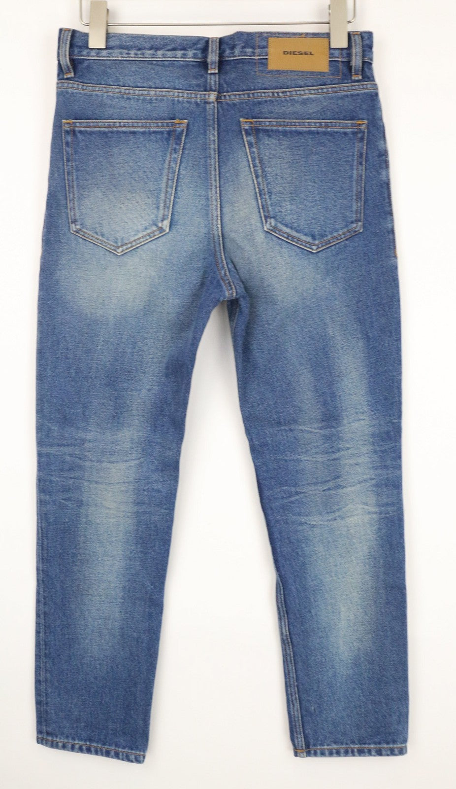 DIESEL D-Aygle 0076Y vyriški džinsai W29/L32 mėlyni, siaurėjantys, netempiami, su sagomis 
