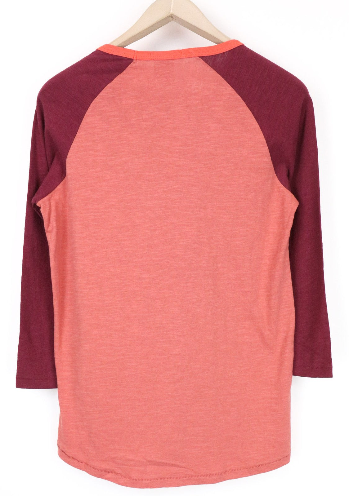 SCOTCH & SODA Men's T-Shirt S Red Melange 3/4 Sleeve Crew Neck Graphic Design