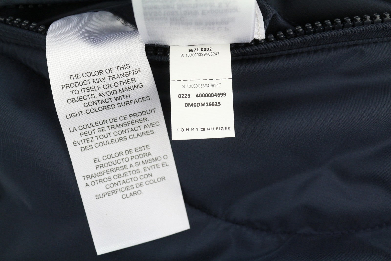 TOMMY HILFIGER dvipusė dygsniuota vyriška striukė M mėlyna dygsniuota gobtuvu užtrauktuku RRP 239 € 