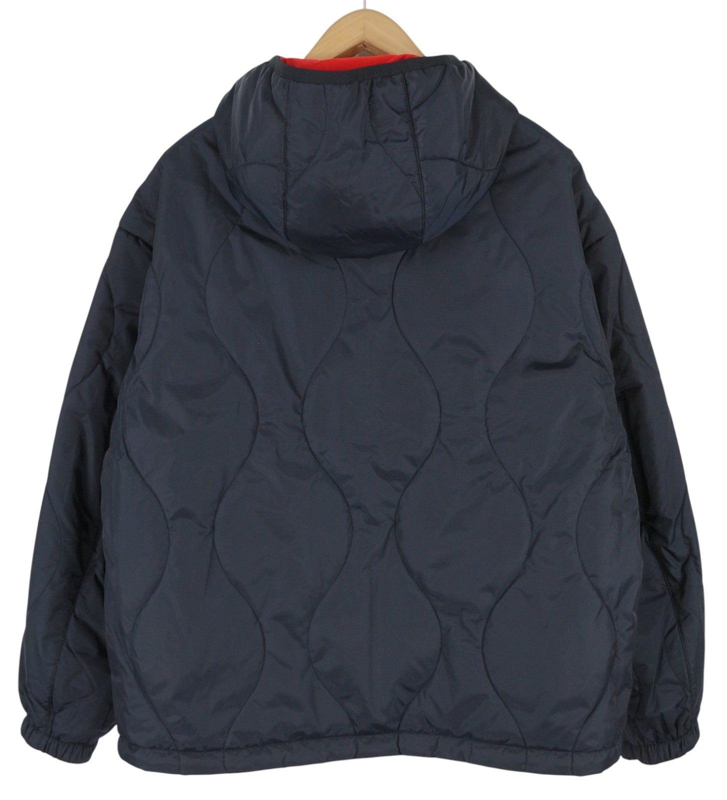 TOMMY HILFIGER dvipusė dygsniuota vyriška striukė M mėlyna dygsniuota gobtuvu užtrauktuku RRP 239 € 