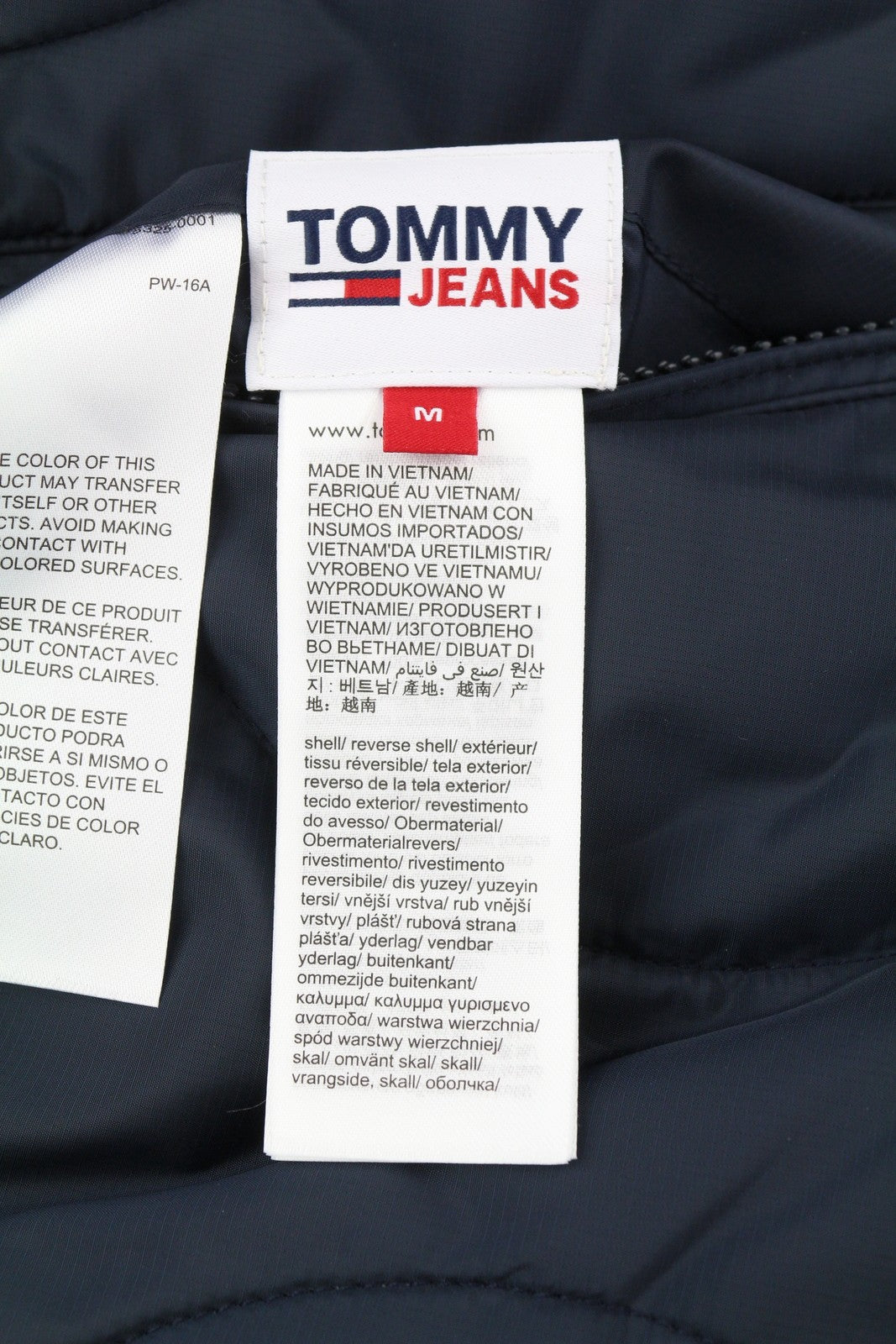 TOMMY HILFIGER dvipusė dygsniuota vyriška striukė M mėlyna dygsniuota gobtuvu užtrauktuku RRP 239 € 