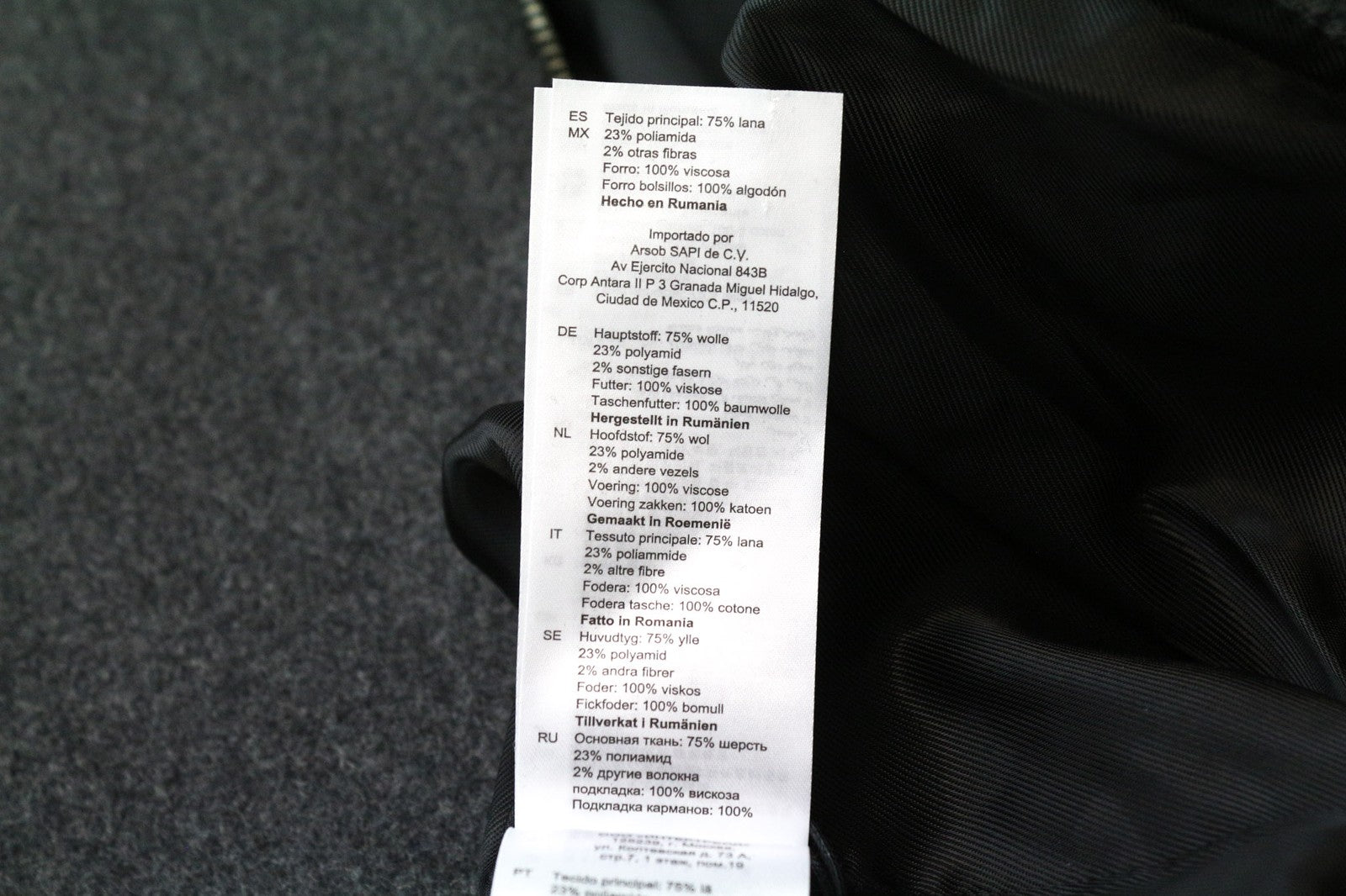 SANDRO vyriškas paltas, 36 cm, pilkas, vilnos mišinio, vienrankovis, ilgomis rankovėmis, su užtrauktuku, gobtuvu 