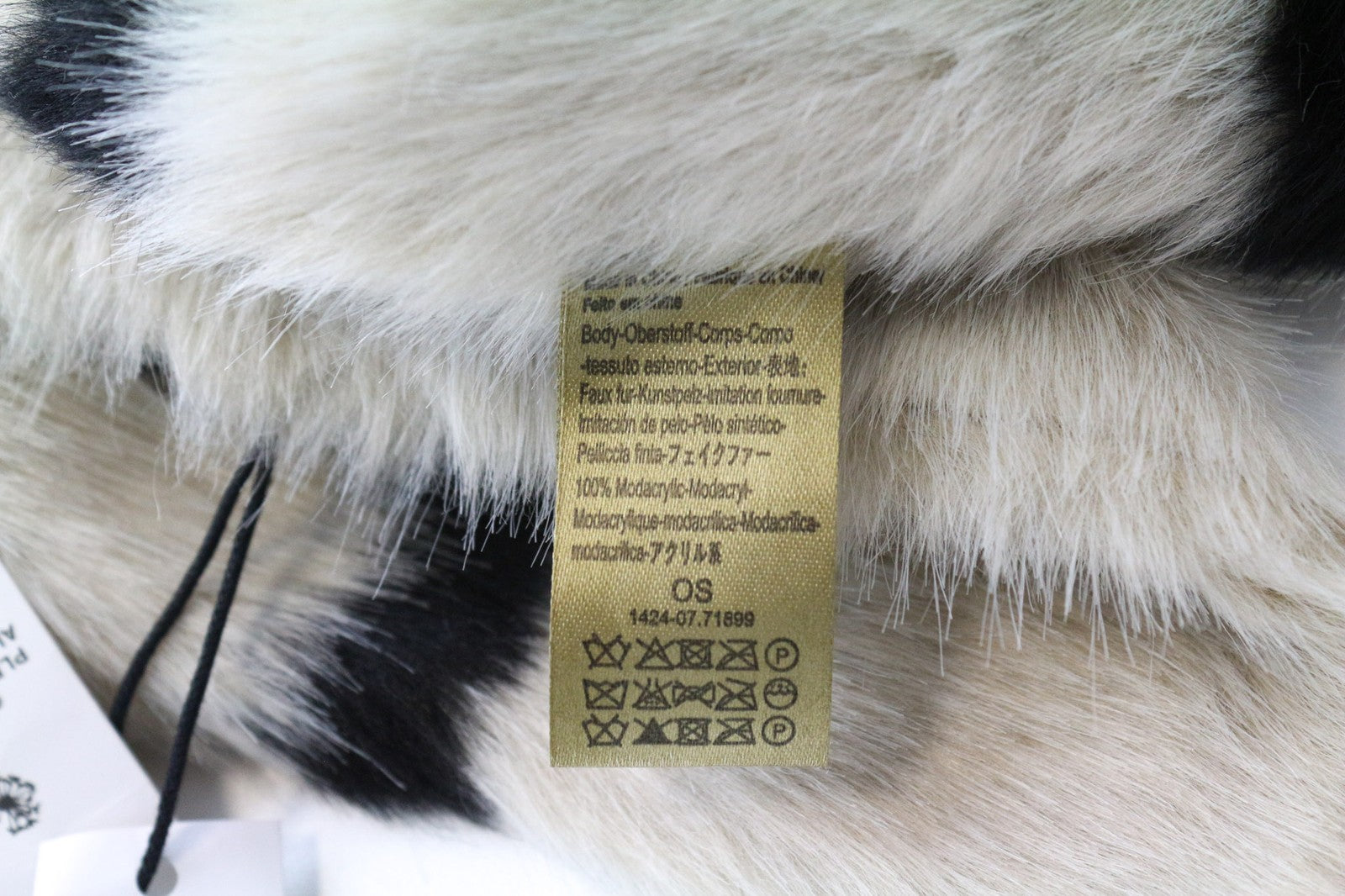 MAISON SCOTCH moteriškas šalikas OS smėlio spalvos rudas dirbtinio kailio dryžuotas raštas rudeninis 