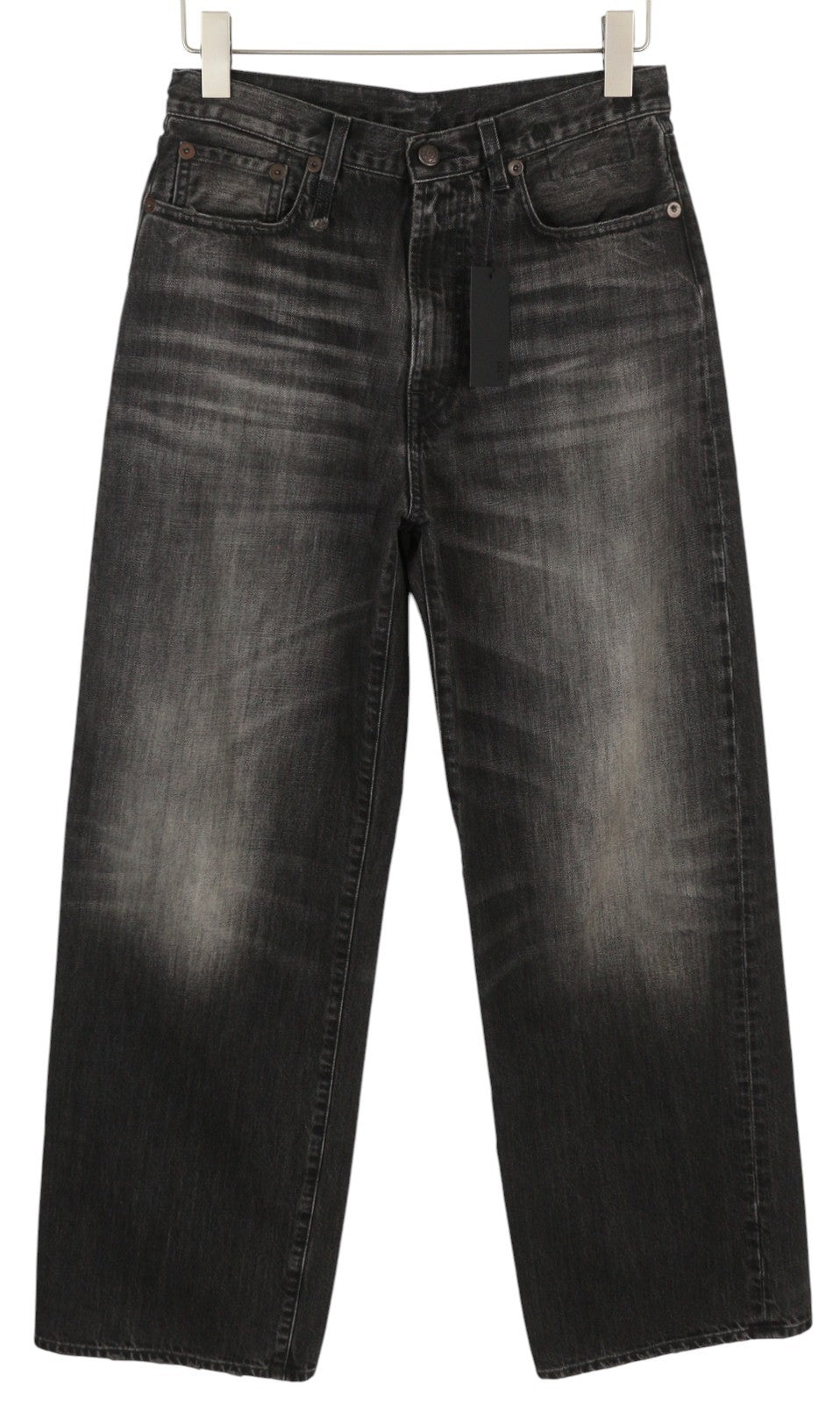 R13 D'Arcy laisvi moteriški džinsai, 27 Wilson juodi, išblukinti, atsipalaidavę užtrauktukai, rekomenduojama kaina – 700 € 