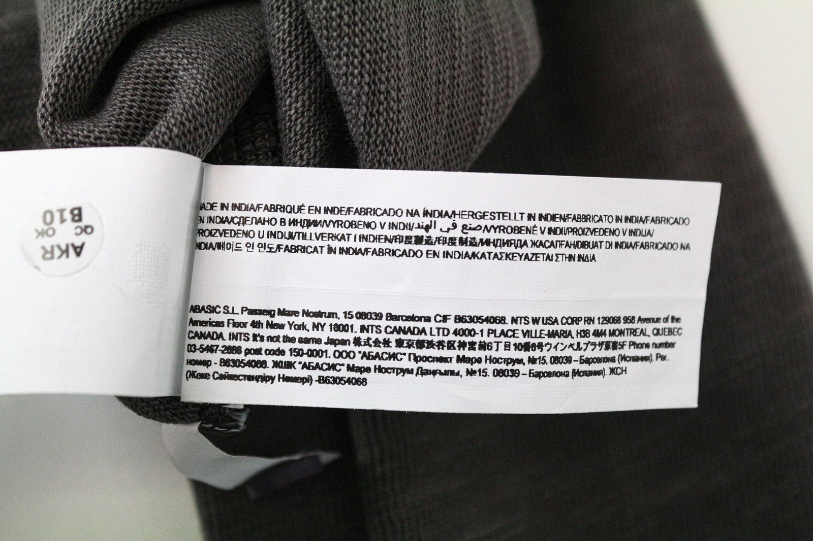 DESIGUAL Javi vyriški polo marškinėliai pilki ilgomis rankovėmis raštuoti laisvalaikio marškiniai S 