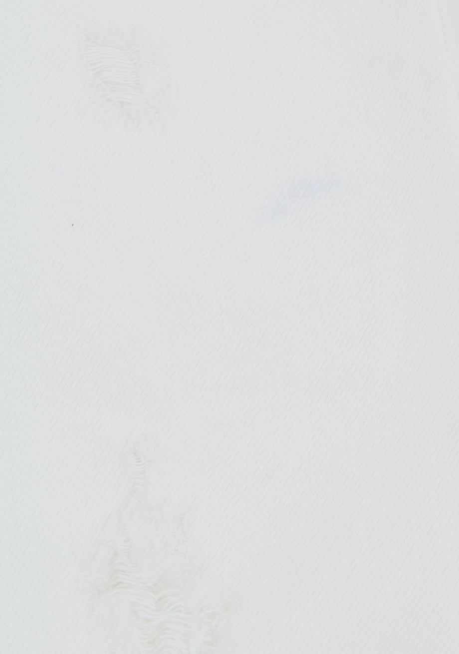 R13 Marky Drop moteriški šortai 27 Nico balti, plėšyti sagomis, šviesiai džinsiniai 