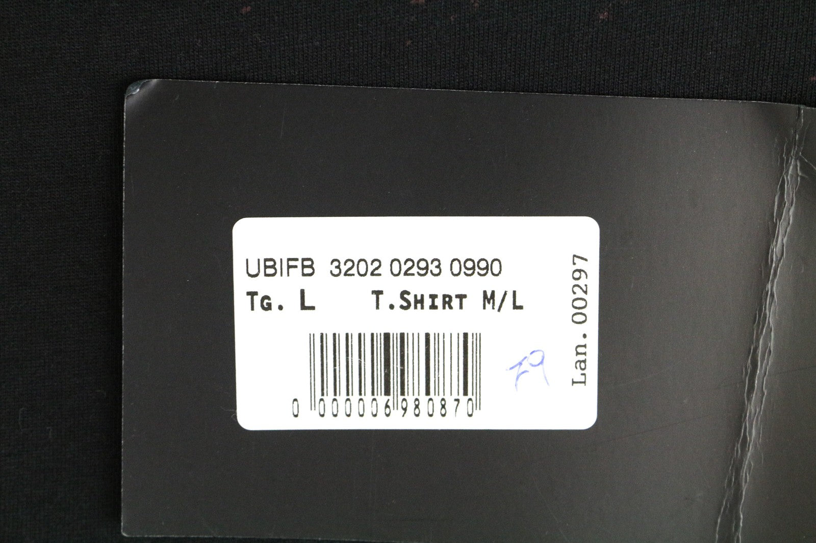 RICHMOND vyriški marškinėliai L dydžio juodi medvilniniai su logotipu ir ilgomis rankovėmis, laisvalaikio stiliaus 