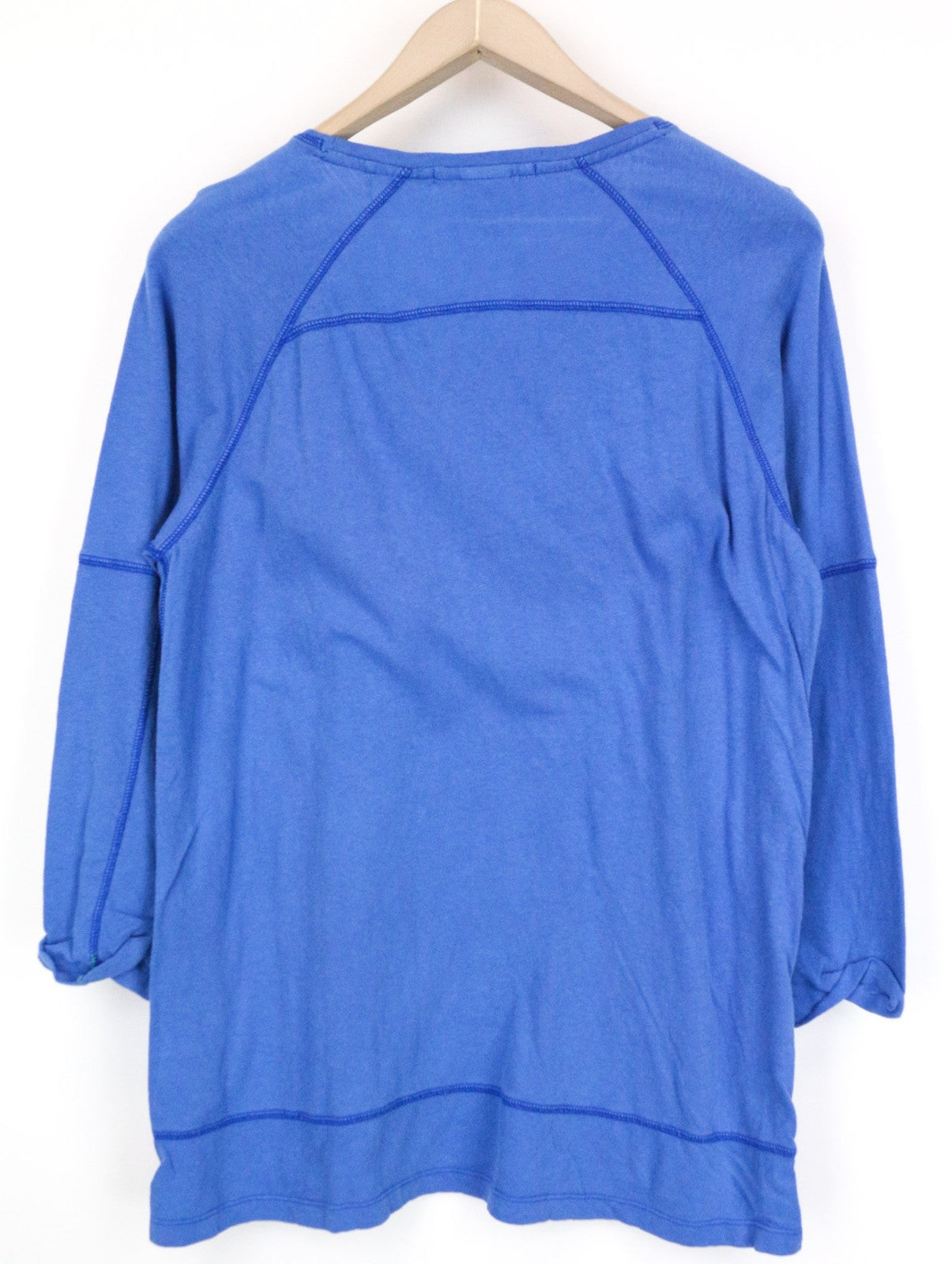 SCOTCH &amp; SODA Ams Blauw vyriškas marškinėliai S/M mėlynas 3/4 rankovių megztinis, laisvalaikio kišenė 