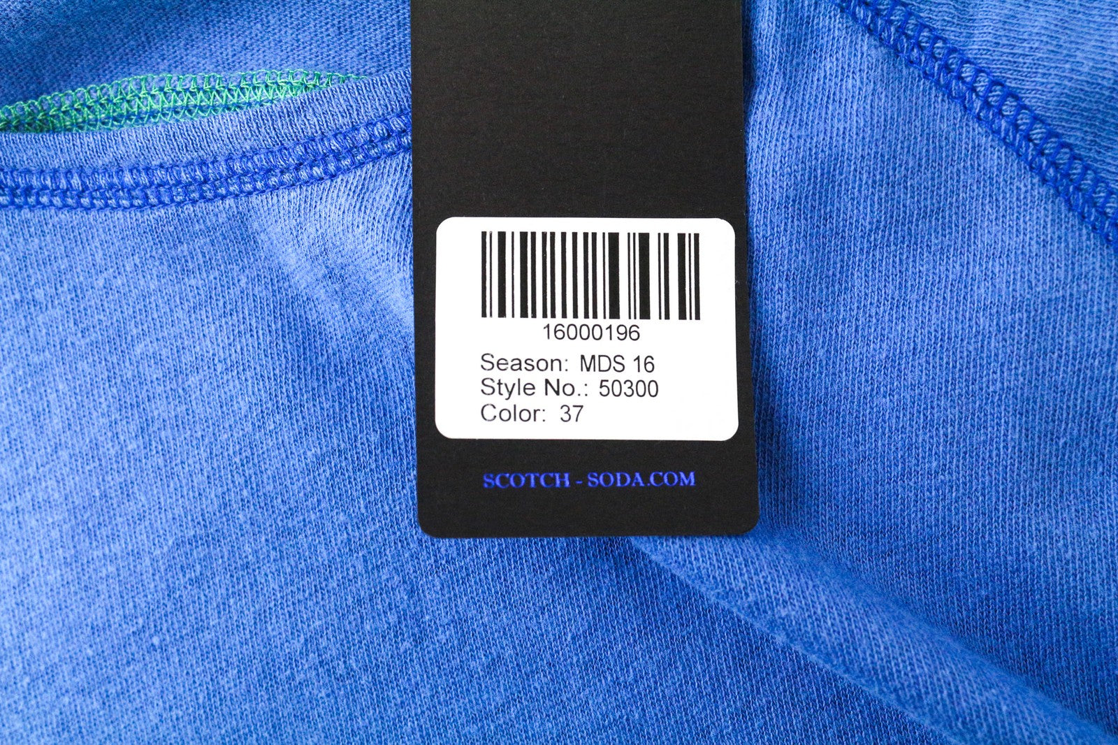 SCOTCH &amp; SODA Ams Blauw vyriškas marškinėliai S/M mėlynas 3/4 rankovių megztinis, laisvalaikio kišenė 