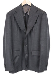 SUITSUPPLY La Spalla Men's Blazer UK44L Grey Pure Wool Single-Breast Classic