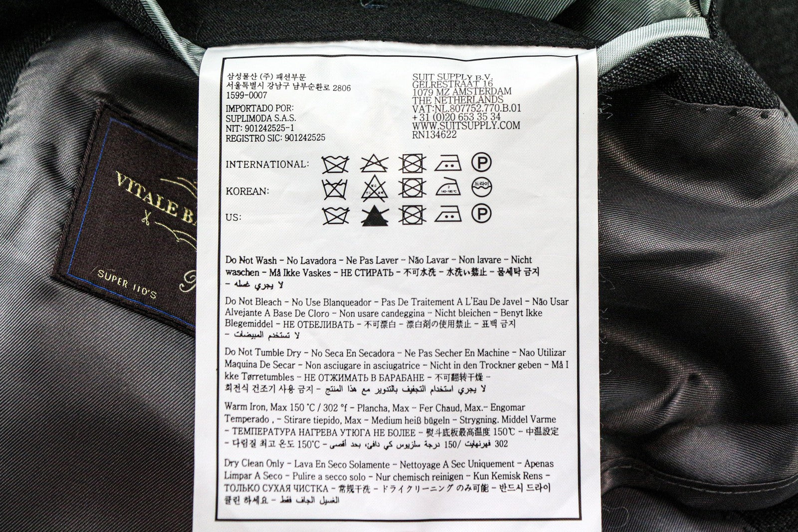 SUITSUPPLY La Spalla Men's Blazer UK44L Grey Pure Wool Single-Breast Classic