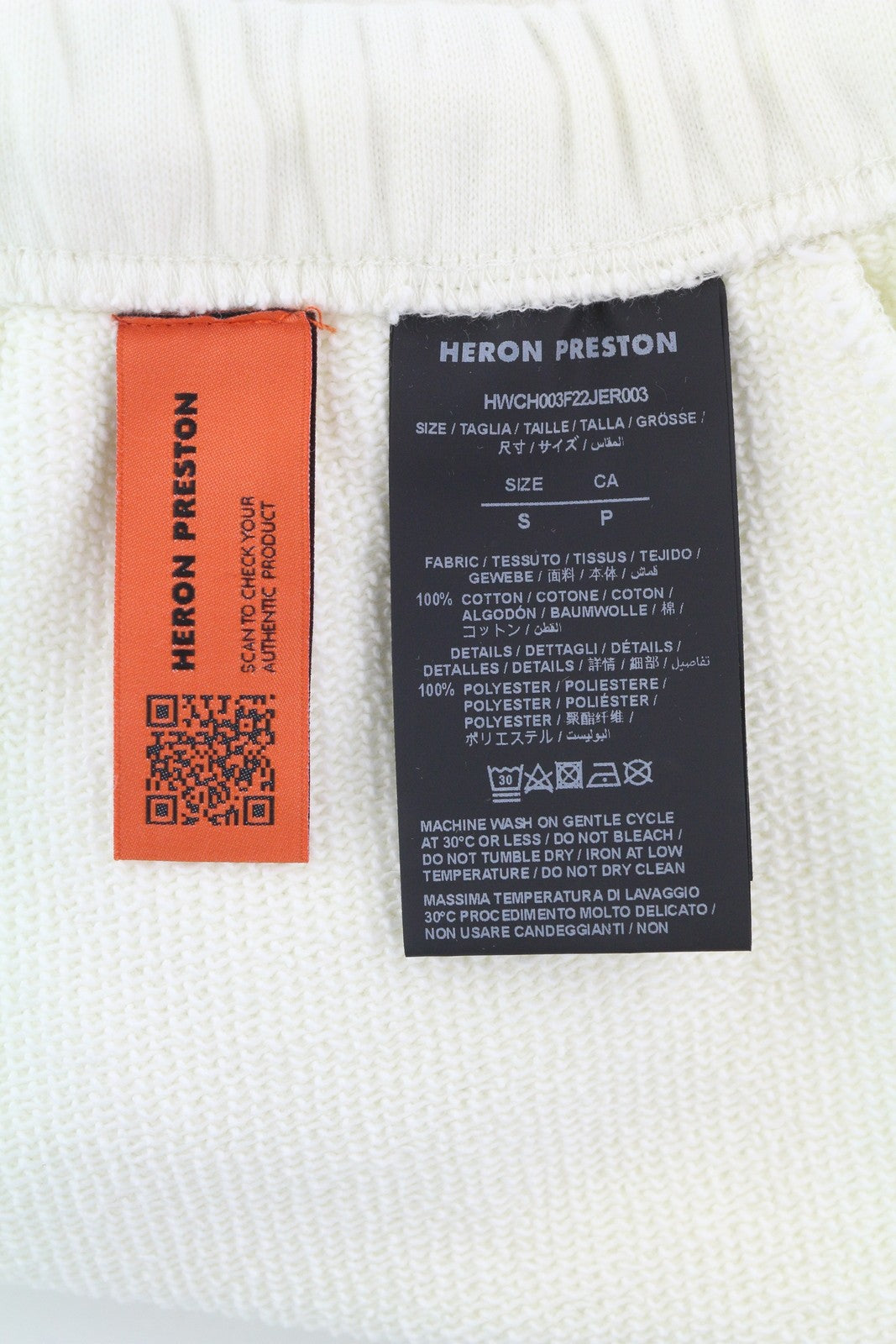 HERON PRESTON Nekilnojamojo turto moteriškos kelnės S dydžio baltos sportinės kelnės su logotipu priekyje RRP 399 € 