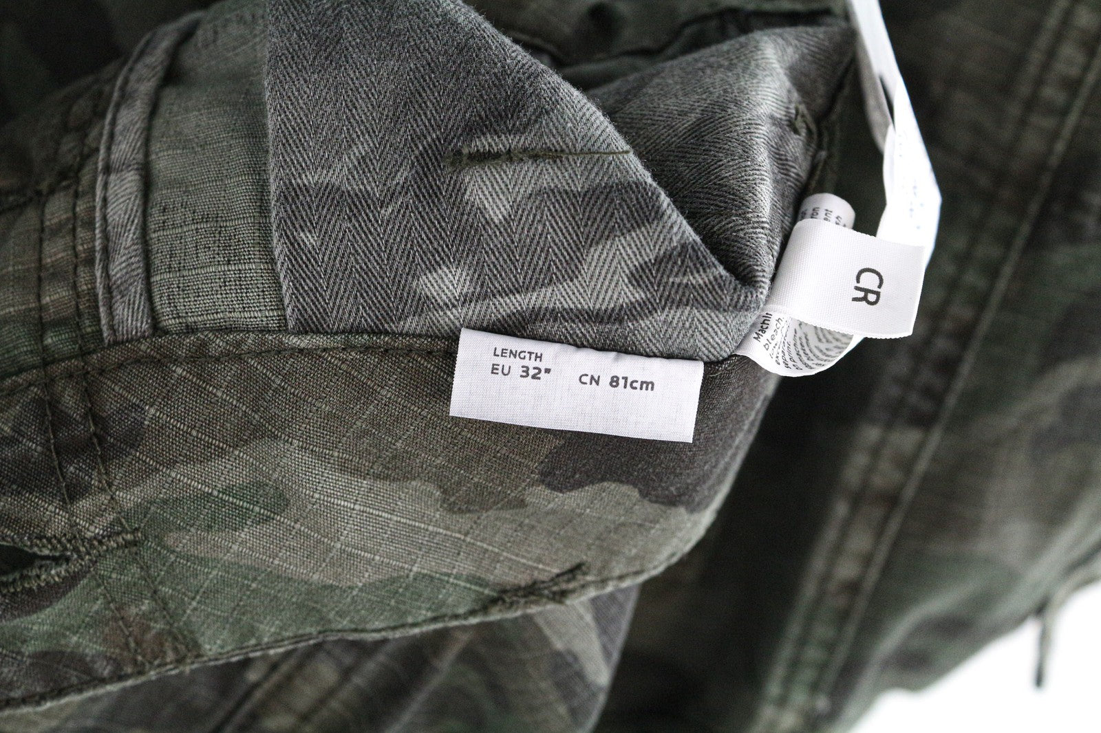 DENHAM Nato vyriškos krovininės kelnės W30/L32 žalios, kamufliažinės, grynos medvilnės, raštuotos 