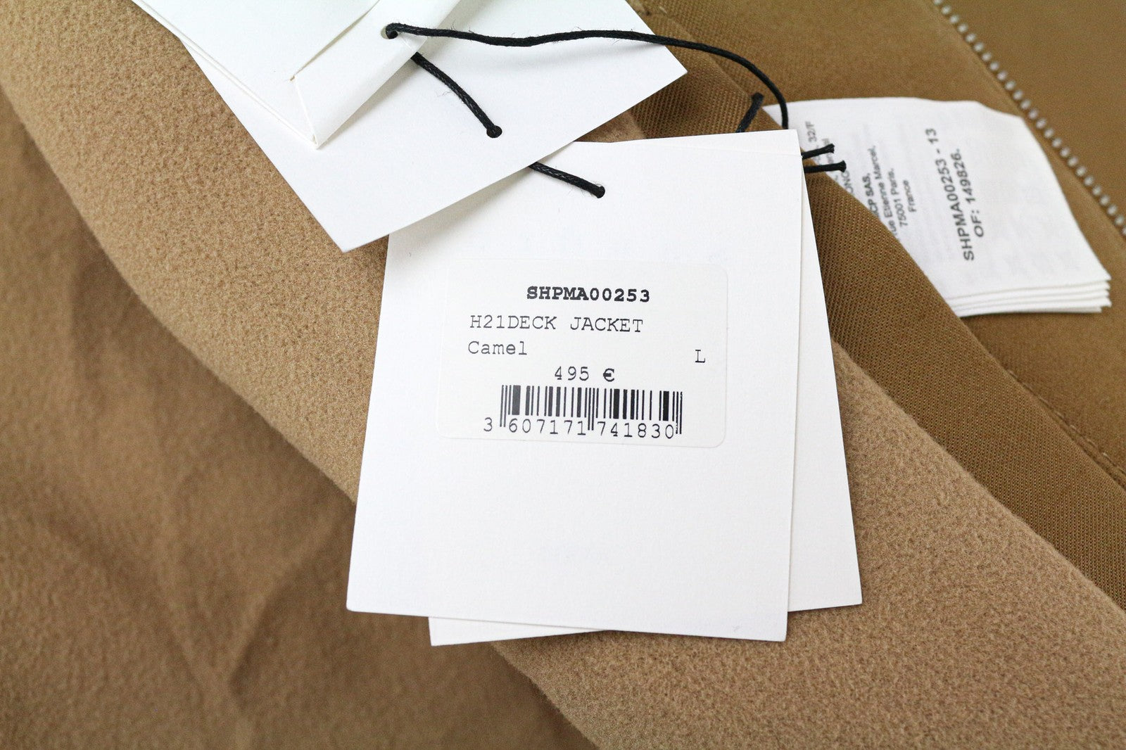 SANDRO vyriška tamsiai ruda medvilninė laisvalaikio striukė su gobtuvu, L, vienaeilis stilius 