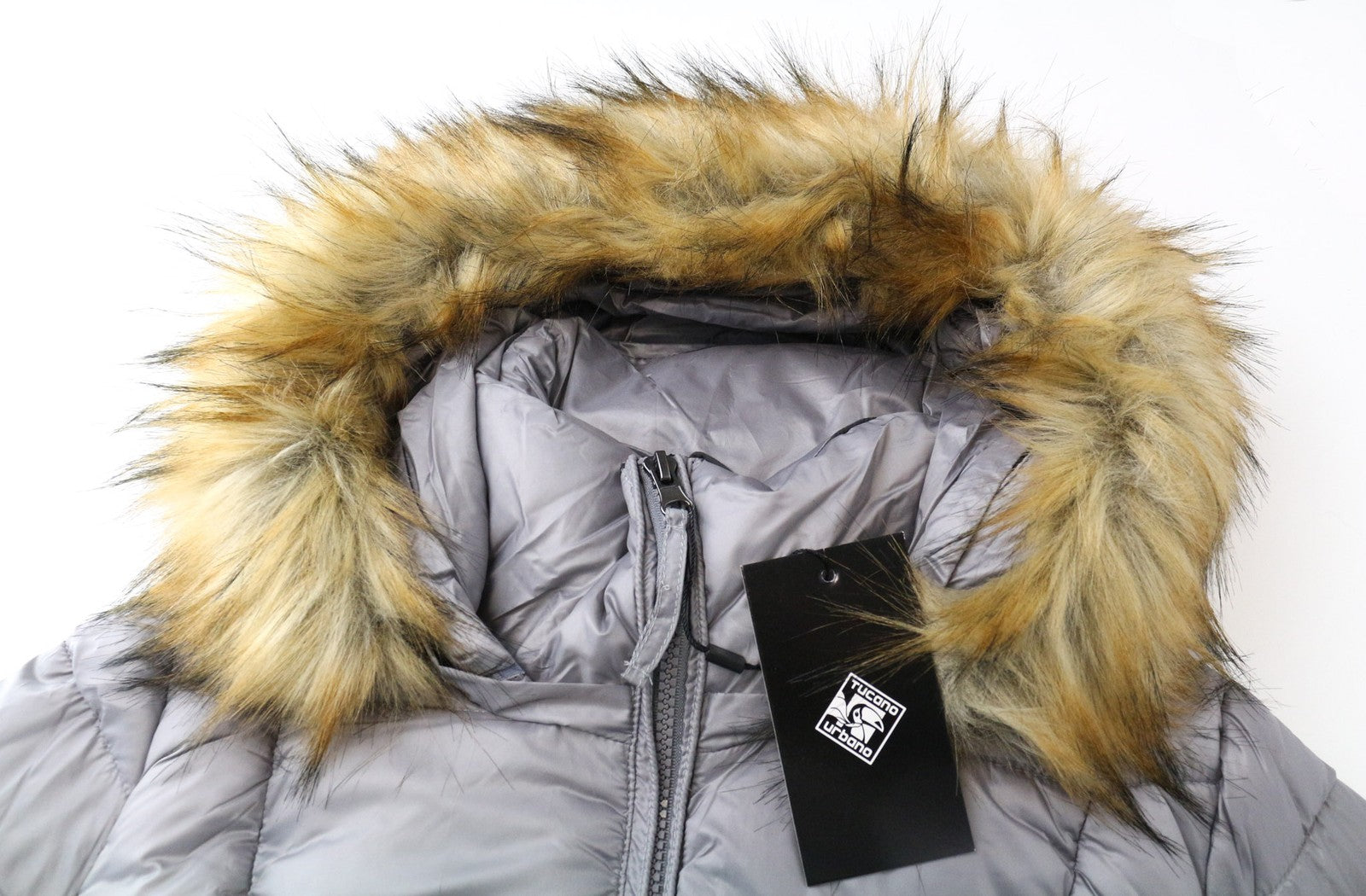 TUCANO URBANO Furbet moteriška pilka, vėjui nelaidi, vandeniui atspari striukė su gobtuvu S dydžio 