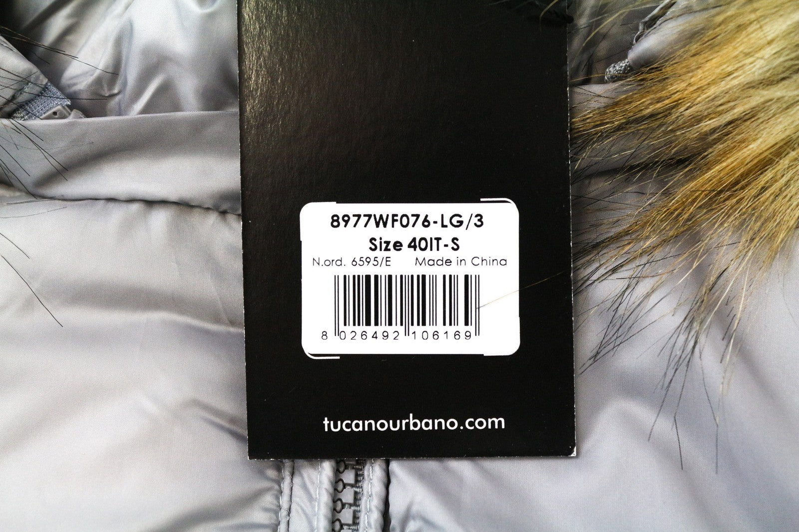 TUCANO URBANO Furbet moteriška pilka, vėjui nelaidi, vandeniui atspari striukė su gobtuvu S dydžio 