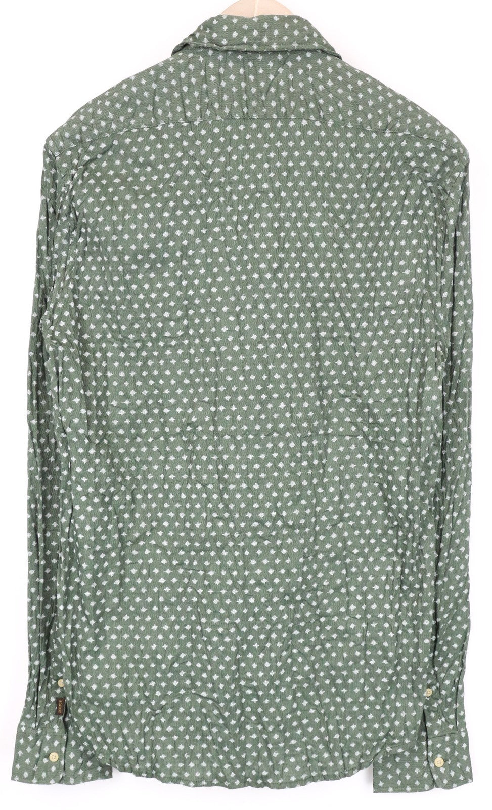 SCOTCH &amp; SODA vyriški ~S samanų žali raštuoti medvilniniai klasikiniai marškiniai su sagomis 