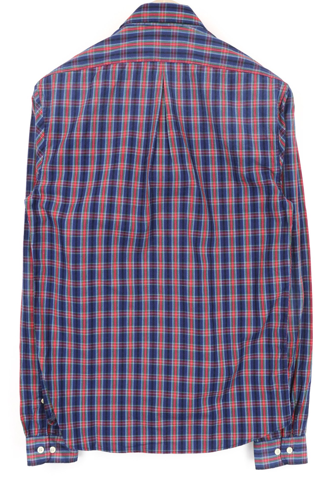 SCOTCH &amp; SODA vyriški mėlyni languoti melanžo stiliaus klasikiniai, grynos medvilnės marškinėliai su sagomis. S dydžio.