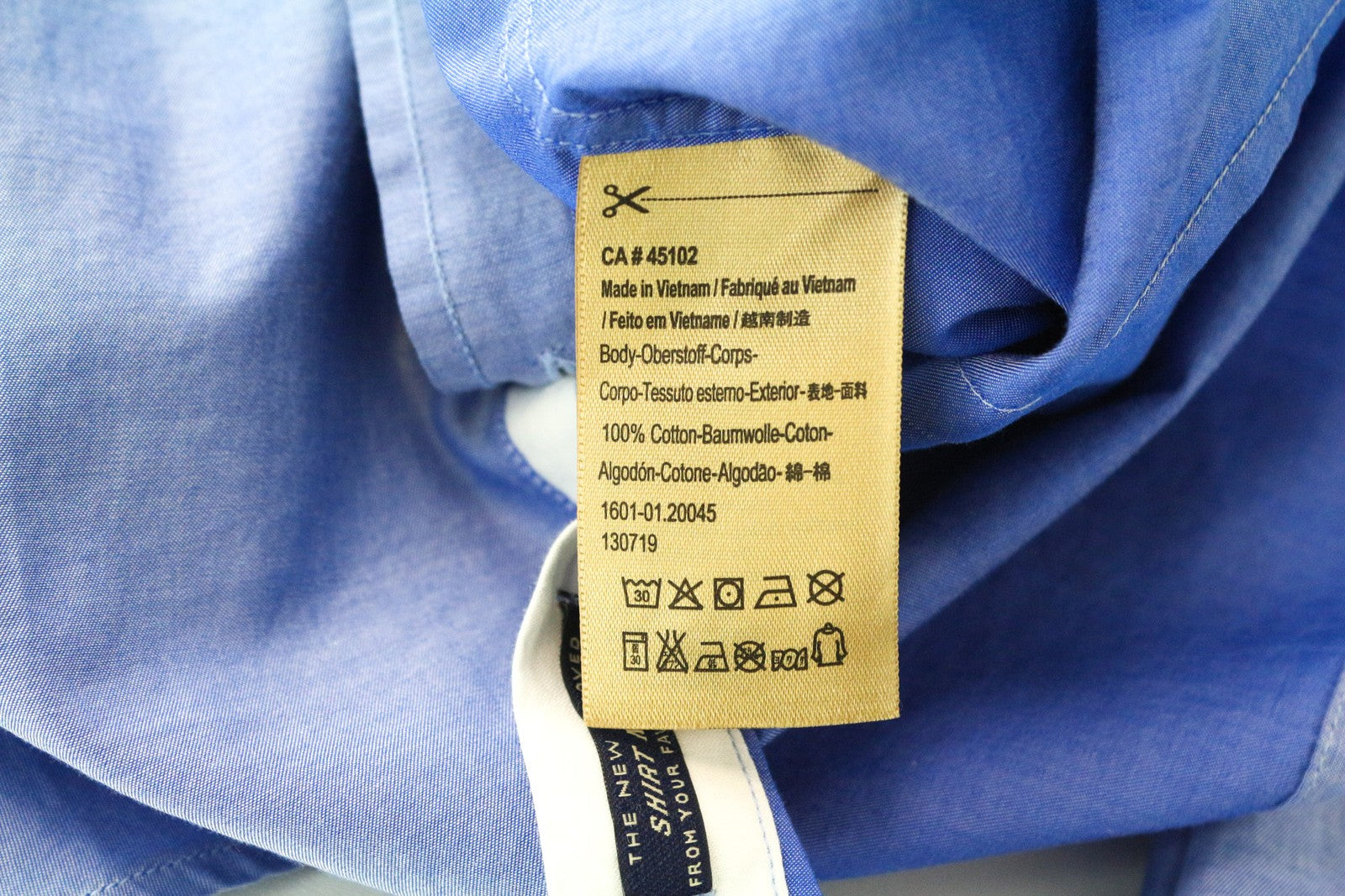 SCOTCH &amp; SODA vyriški mėlyni melanžo spalvos grynos medvilnės ploni, prigludę marškiniai su sagomis 