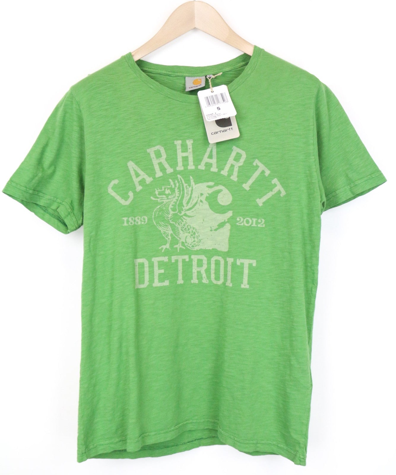 CARHARTT College 2012 Men's Hay Green Graphic Print Cockle Melange T-Shirt S
