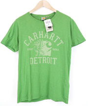 CARHARTT College 2012 Men's Hay Green Graphic Print Cockle Melange T-Shirt S