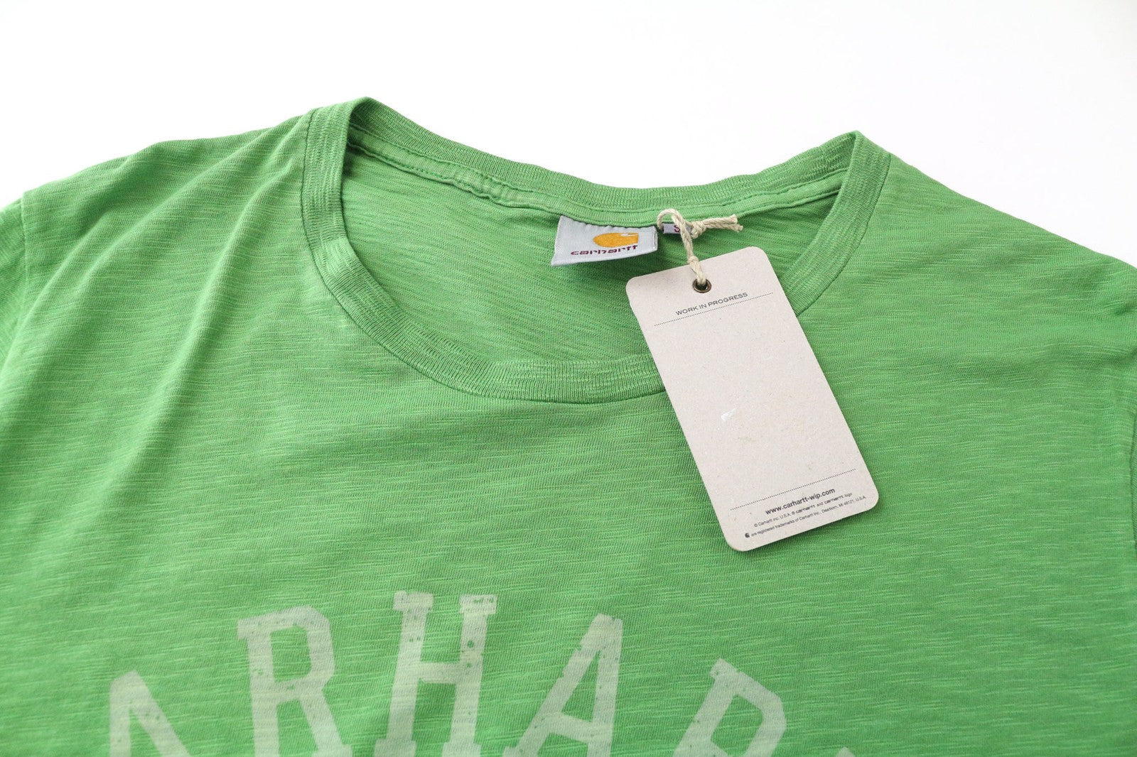 CARHARTT College 2012 Men's Hay Green Graphic Print Cockle Melange T-Shirt S