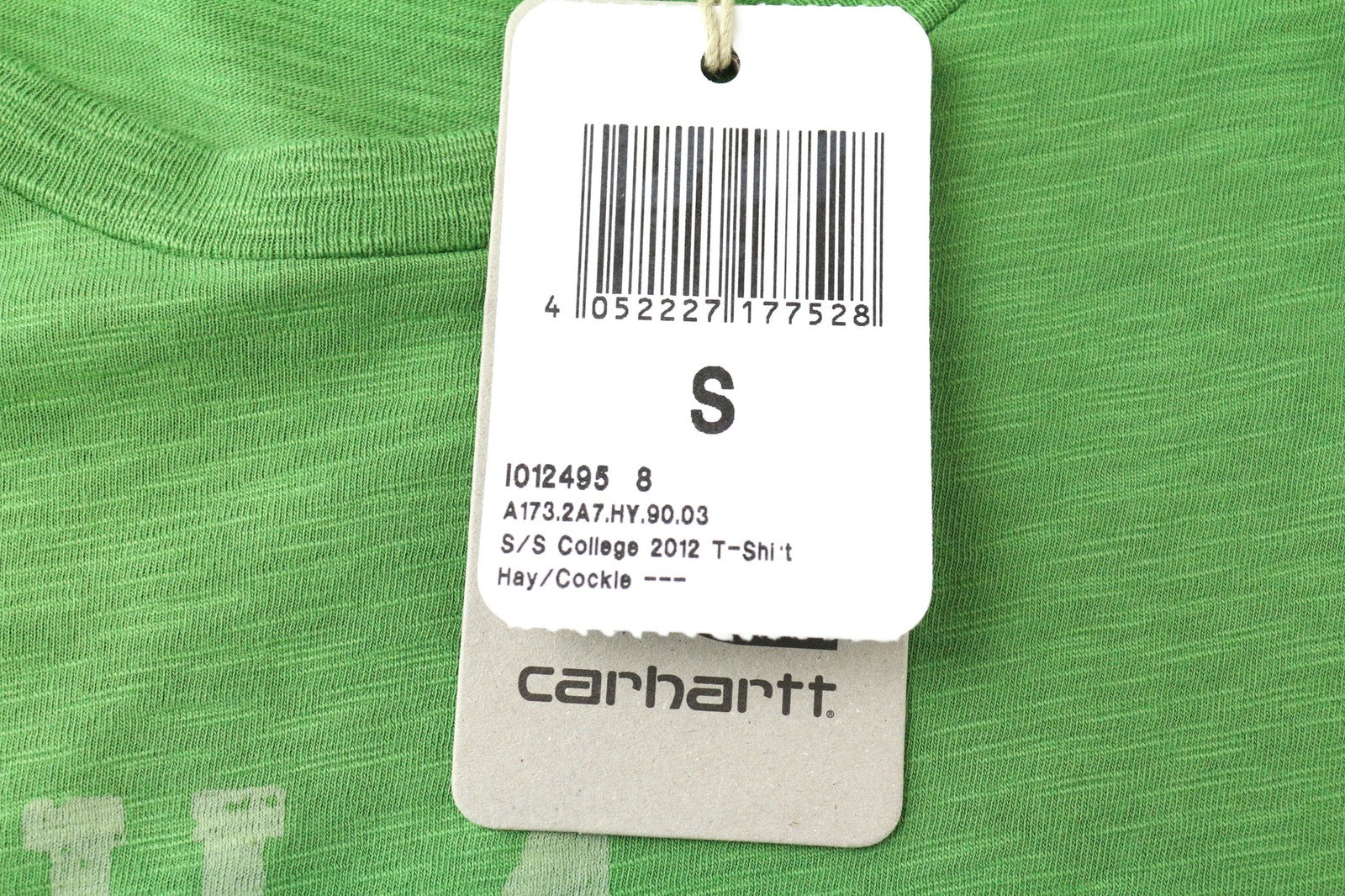 CARHARTT College 2012 Men's Hay Green Graphic Print Cockle Melange T-Shirt S