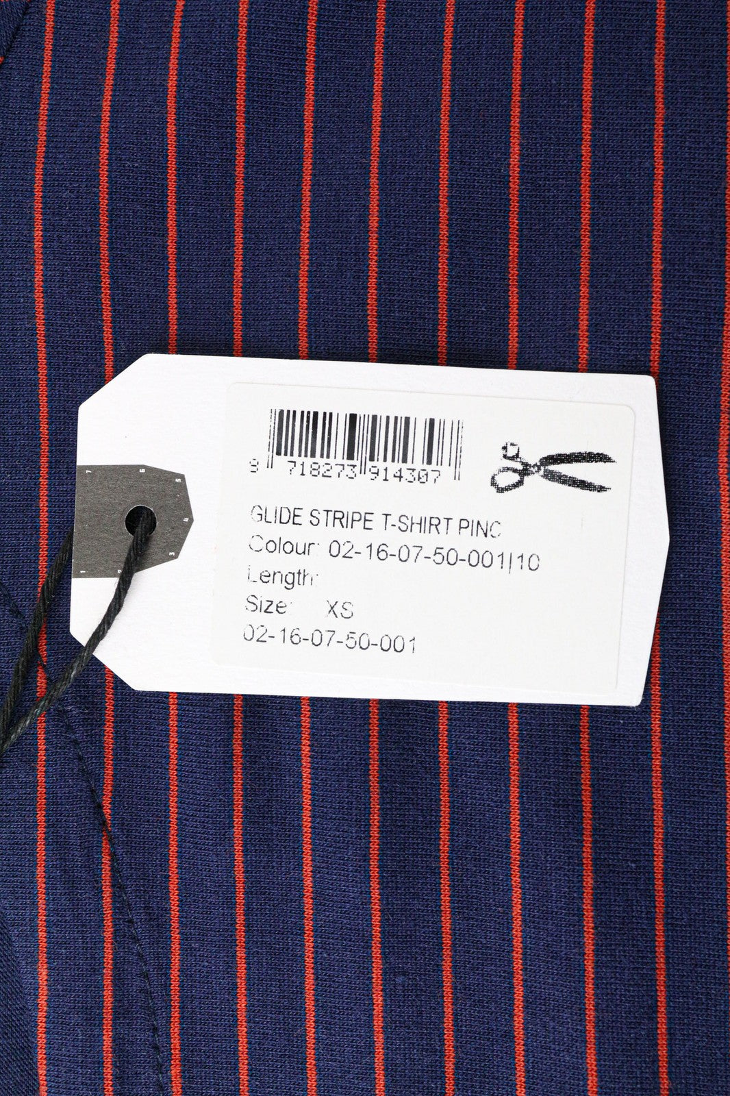 DENHAM Glide Men's XS Navy Striped Pure Cotton Crew Neck Pullover T-Shirt