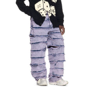 BALTOS VIRGIL ABLOH firmos dryžuoti tiesūs vyriški džinsai su iškirpte, W33, rekomenduojama kaina – 999 € 