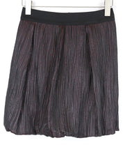 JIJIL moteriškas IT42/UK8 violetinis tamprus juosmens mini burbulinis sijonas su tampriu audiniu 