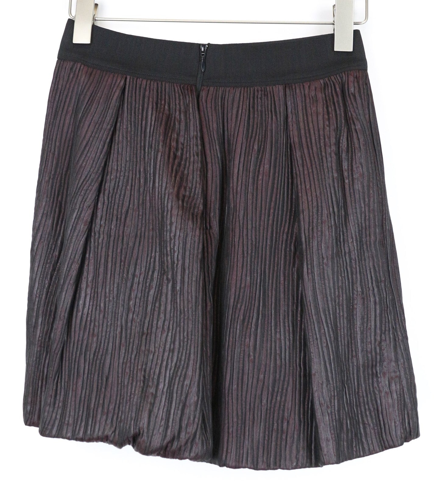 JIJIL moteriškas IT42/UK8 violetinis tamprus juosmens mini burbulinis sijonas su tampriu audiniu 