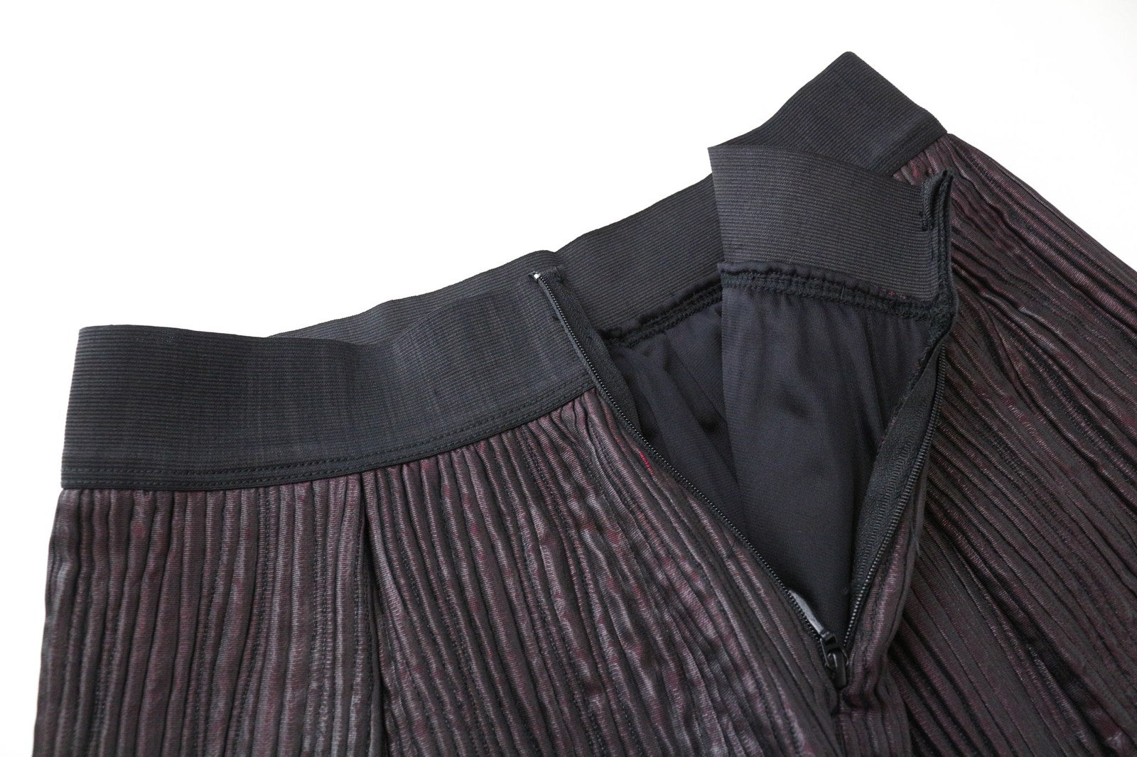 JIJIL moteriškas IT42/UK8 violetinis tamprus juosmens mini burbulinis sijonas su tampriu audiniu 