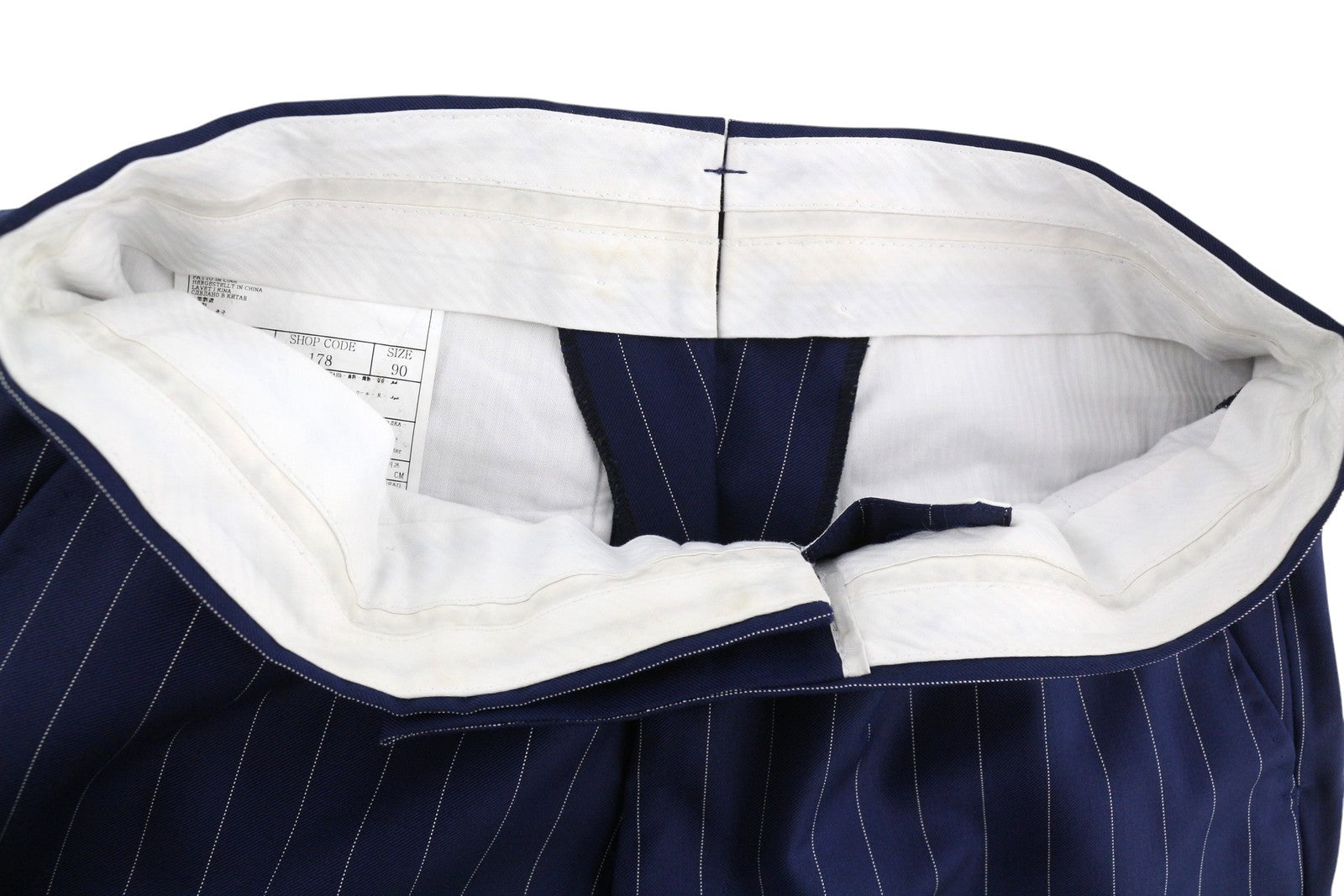 SUITSUPPLY La Spalla Brescia Men Suit UK34R UK36L Blue Wool Pinstriped 2 Piece