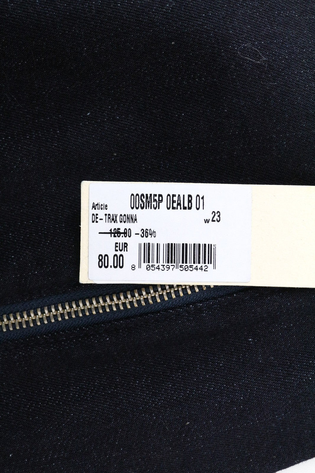 DIESEL DE-TRAX GONNA 0EALB moteriškas W23 mėlynas džinso stiliaus pieštuko formos sijonas su užtrauktuku 