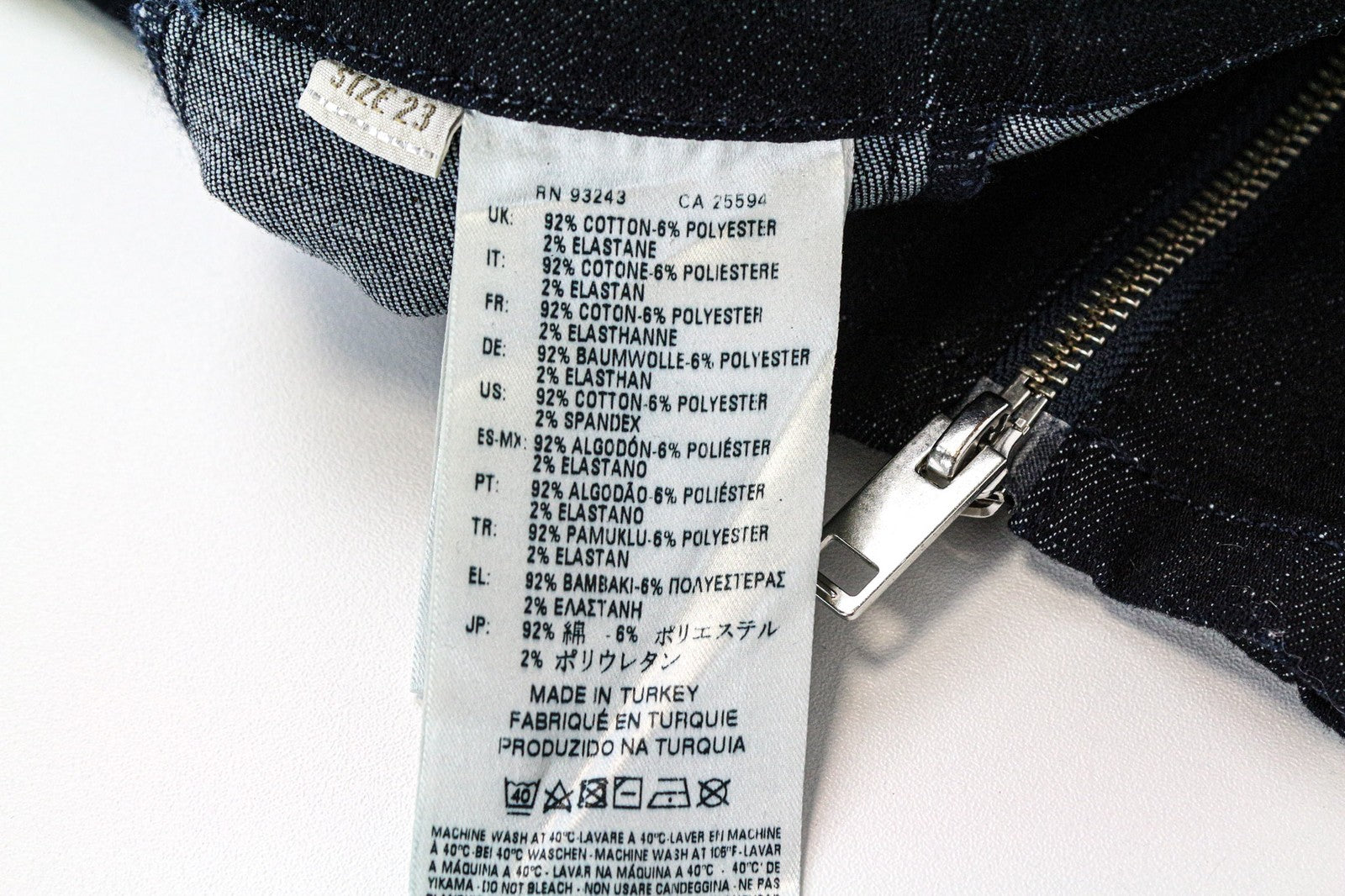 DIESEL DE-TRAX GONNA 0EALB moteriškas W23 mėlynas džinso stiliaus pieštuko formos sijonas su užtrauktuku 