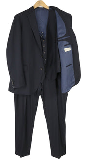 SUITSUPPLY La Spalla Single Breasted Ferrara Men Suit UK52R Blue Wool 3 Piece