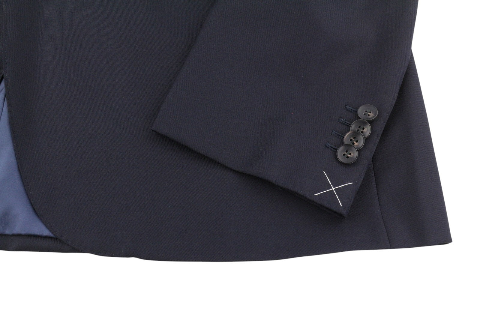 SUITSUPPLY La Spalla Single Breasted Ferrara Men Suit UK52R Blue Wool 3 Piece